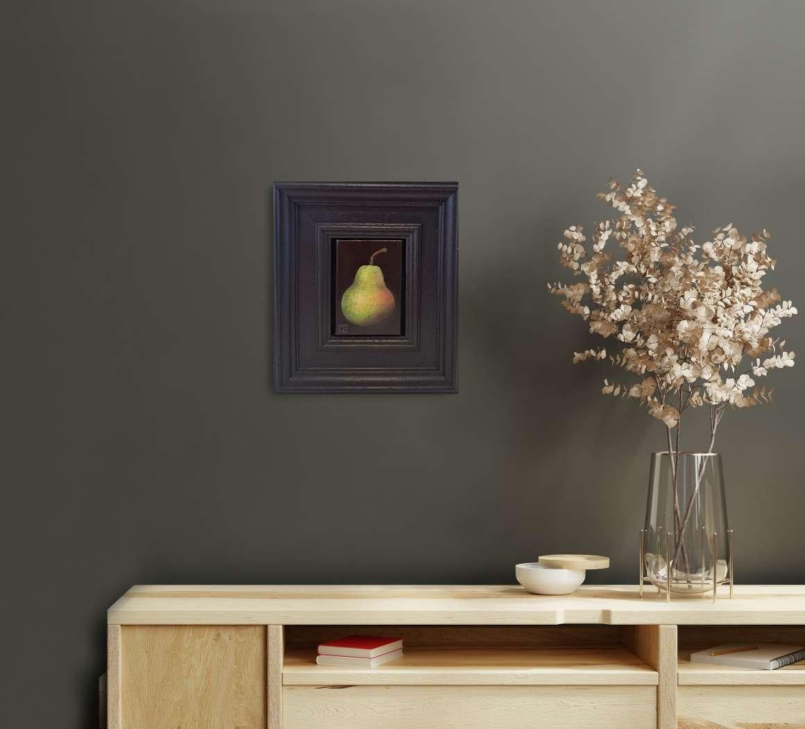 Peinture de poche mouchetée Greene & Greene, peinture originale, nature morte, contemporaine - Noir Still-Life Painting par Dani Humberstone