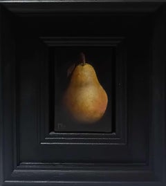 Pear Yellow Ochre Pocket Painting, original painting, contemporary