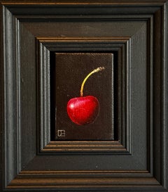 Ciliegia colta - natura morta originale realistica - arte contemporanea