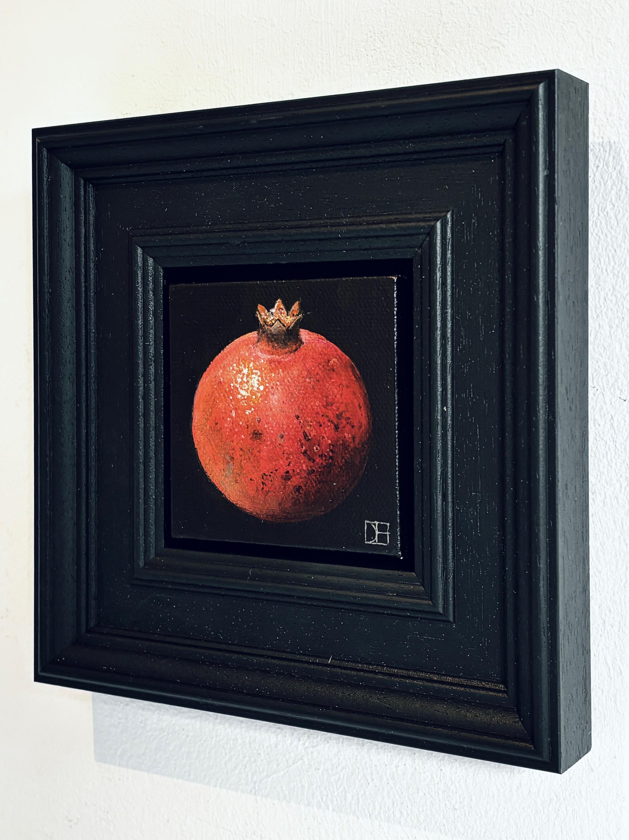 Picked Pomegranate - original realism still life fruit - contemporary art - Realist Painting by Dani Humberstone
