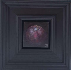 Prugna e melograno (set di 2), quadro originale, pittura a olio