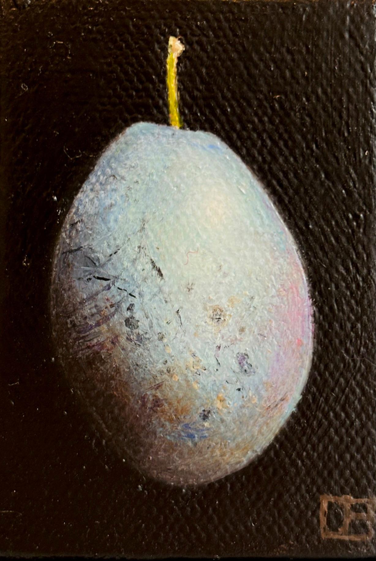 Prugna - pittura di frutta originale realistica - arte contemporanea - Painting Realismo di Dani Humberstone