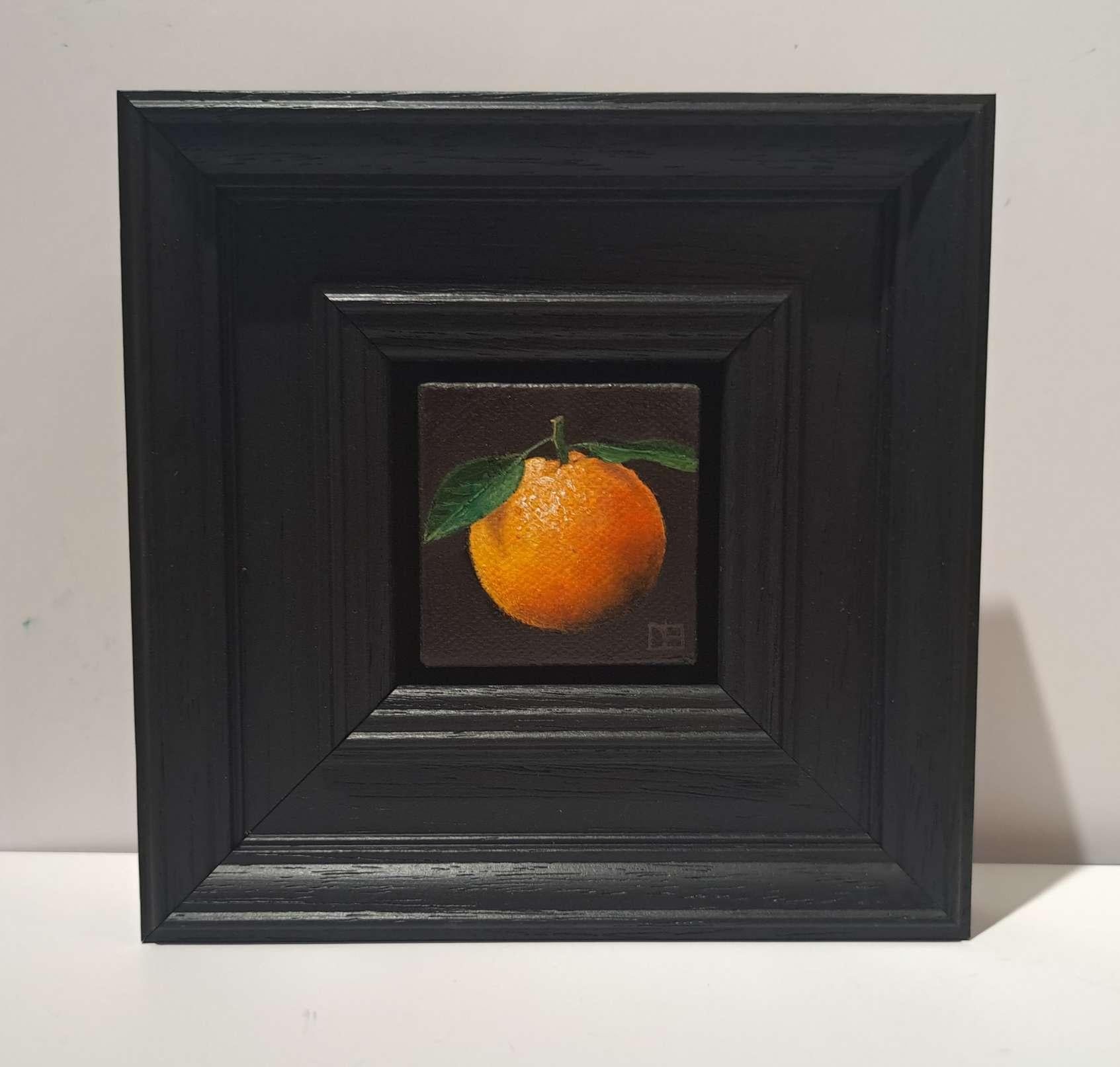 Pocke Yellowy Orange Clementine, Original painting, Still life, Clementine  For Sale 4