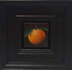 Used Pocke Yellowy Orange Clementine, Original painting, Still life, Clementine 