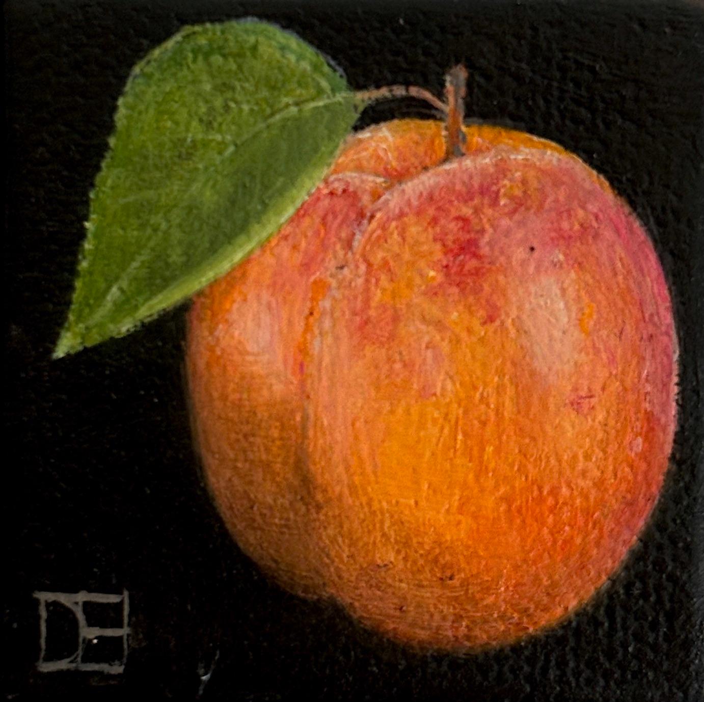 Pocket Apricot - Original Realismus Stillleben Obst - zeitgenössische Kunst – Painting von Dani Humberstone