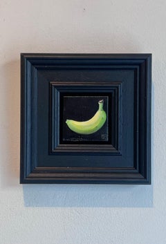 Banana tascabile - natura morta originale e realistica - arte contemporanea