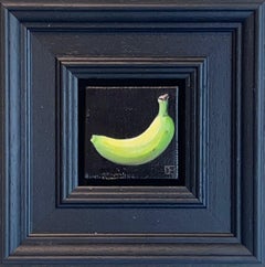 Banana tascabile - natura morta originale e realistica - arte contemporanea