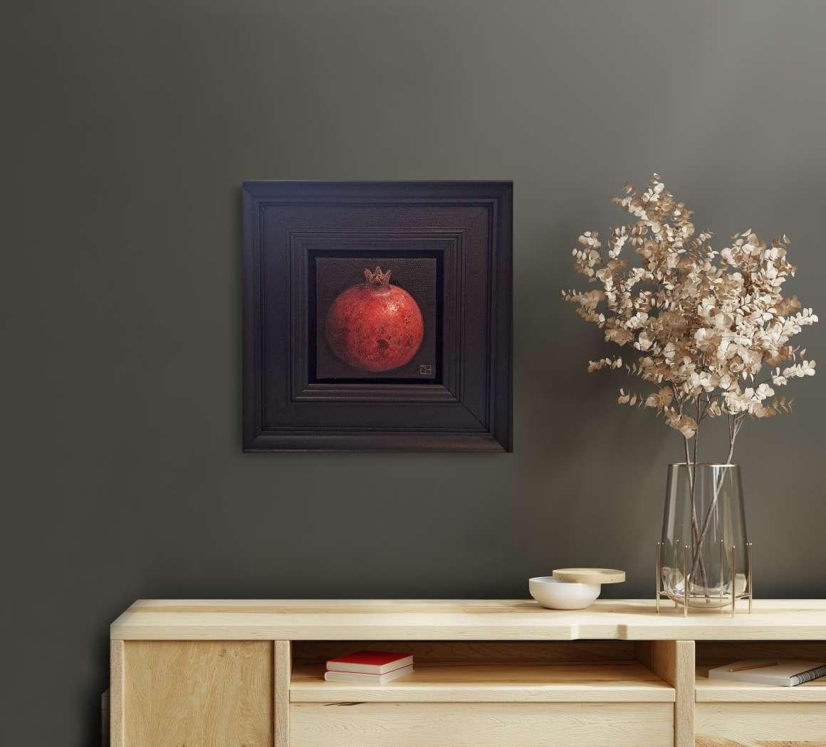Pocket Barok Granada Roja, Pintura Original, Arte Frutal, Realista 1