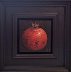 Pocket Barok Granada Roja, Pintura Original, Arte Frutal, Realista