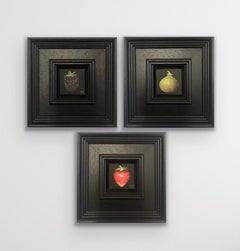 Tasche Blackberry, Tasche Erdbeer und Tasche Grünes Triptychon aus Tasche
