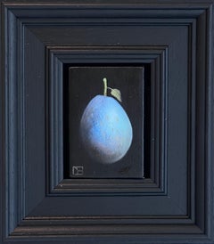 Pocket Blue Damson - original realism still life fruit - contemporary art
