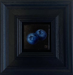 Pocket Blueberries 2023, Original Painting, Blueberries, Still Life, Food Art