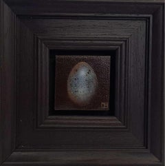 Uovo di merlo Pocket Bluer 2 (c), Pittura originale, Natura morta, Arte dell'uovo