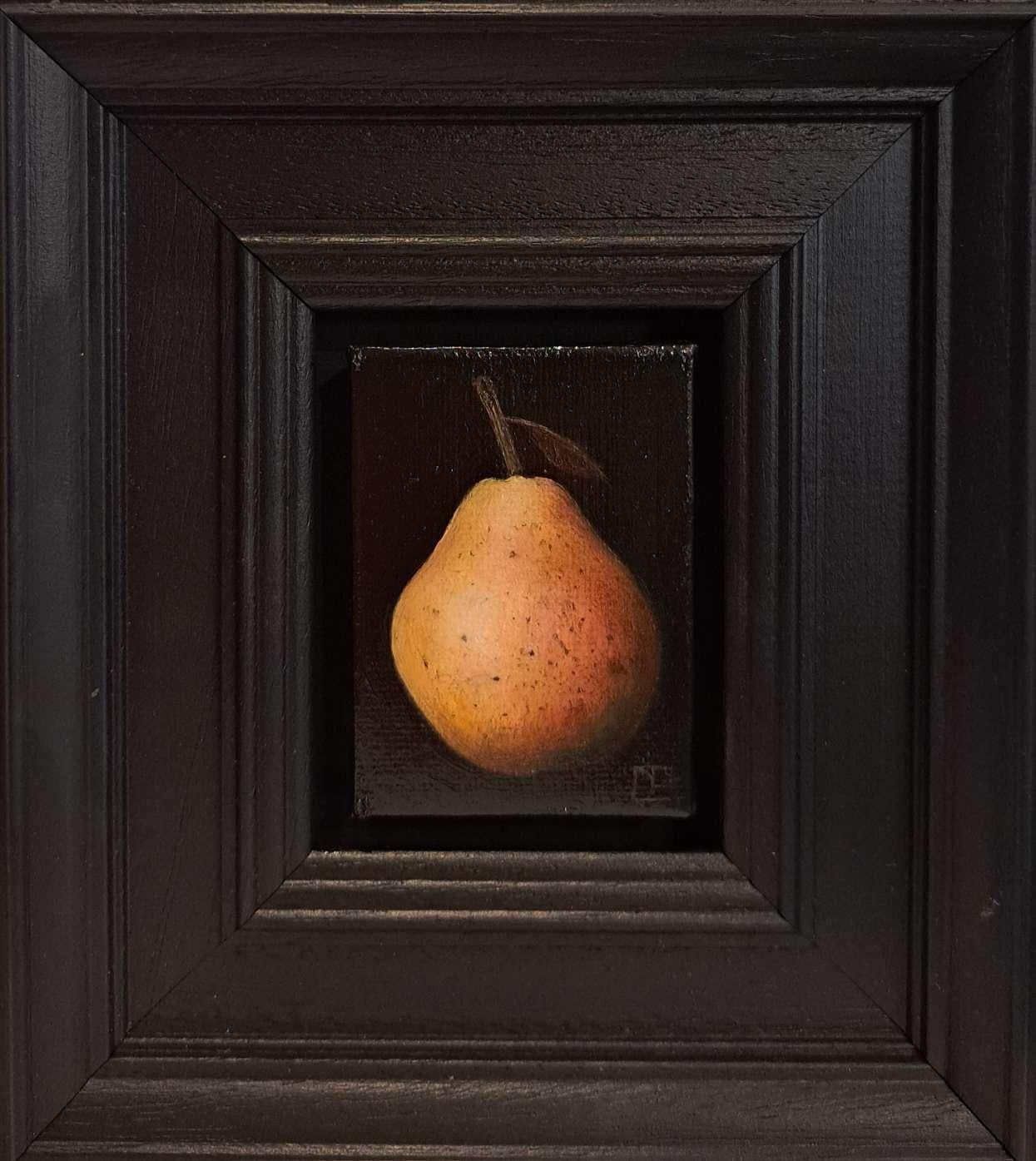 Dani Humberstone Still-Life Painting - Pocket Blush Pear [2024], Baroque Still Life Painting, Small art, Fruit art