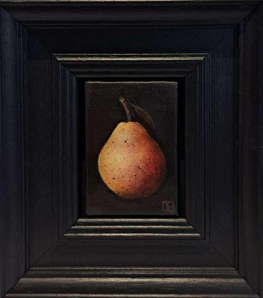 Dani Humberstone Still-Life Painting - Pocket Blush Pear 3 c, Original Painting, Fruit Art, Realism 
