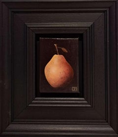 Pocket deep blush pear, original art, food art, still-life, small-scale