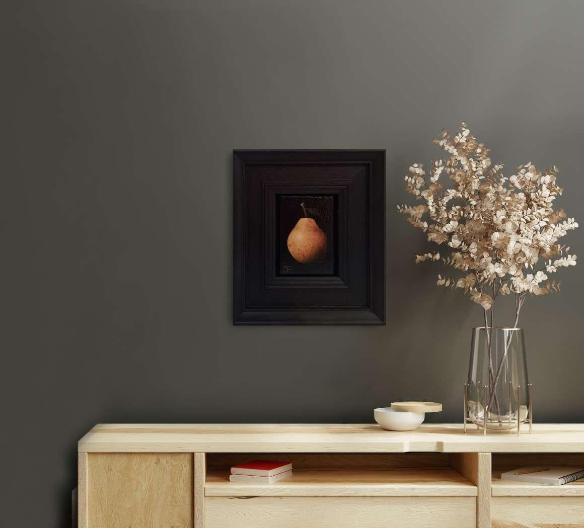 Pocket Blush Pear c, Pintura Original, Arte Frutal, arte pera 3