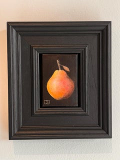 Pocket Blush Pear - original realism still life fruit - contemporary art