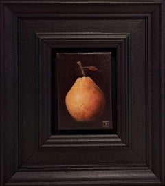 Pocket Blush Pear, Still Life Food Painting, Traditional Still Life Art