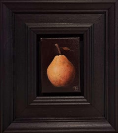 Vintage Pocket Blush Pear, Still Life Food Painting, Traditional Still Life Art