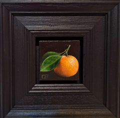 Pocket Bright Clementine, Original Painting, Still Life, Fruit Art