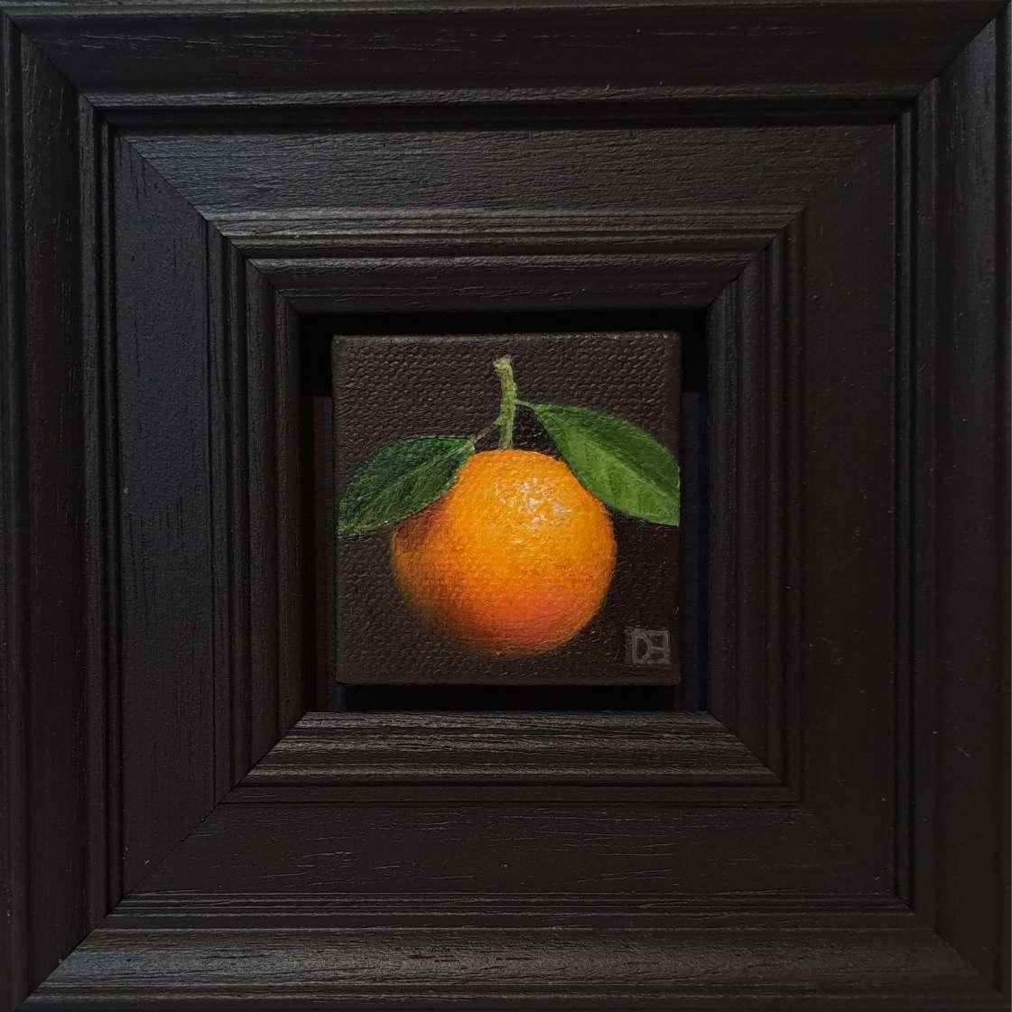 Dani Humberstone Landscape Painting - Pocket Bright Clementine, orignal still-life painting, food art