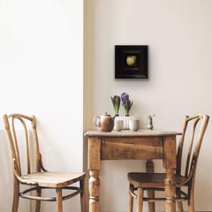 Pocket Bright Green Apple [2023], Baroque Still Life painting, Original Art