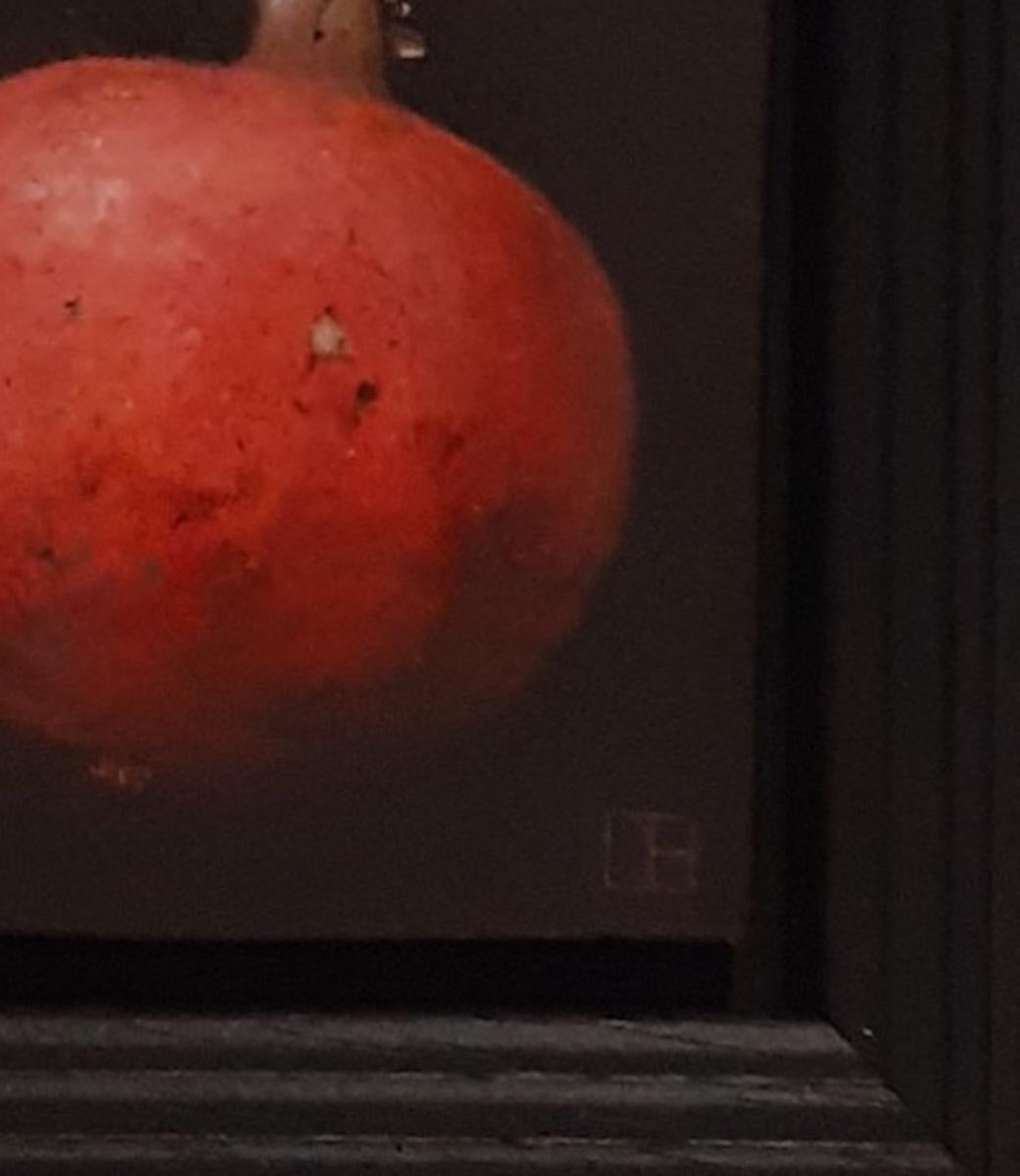 Pocket Bright Red Pomegranate Oil on Canvas Painting by Dani Humberstone, 2022 4
