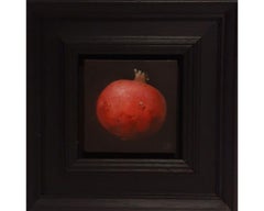 Pocket Bright Red Pomegranate Oil on Canvas Painting by Dani Humberstone, 2022