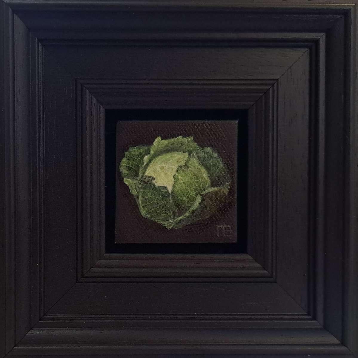 Díptico Col de Bolsillo y Guisantes de Bolsillo, Pintura Original, Verduras - Painting Realista de Dani Humberstone