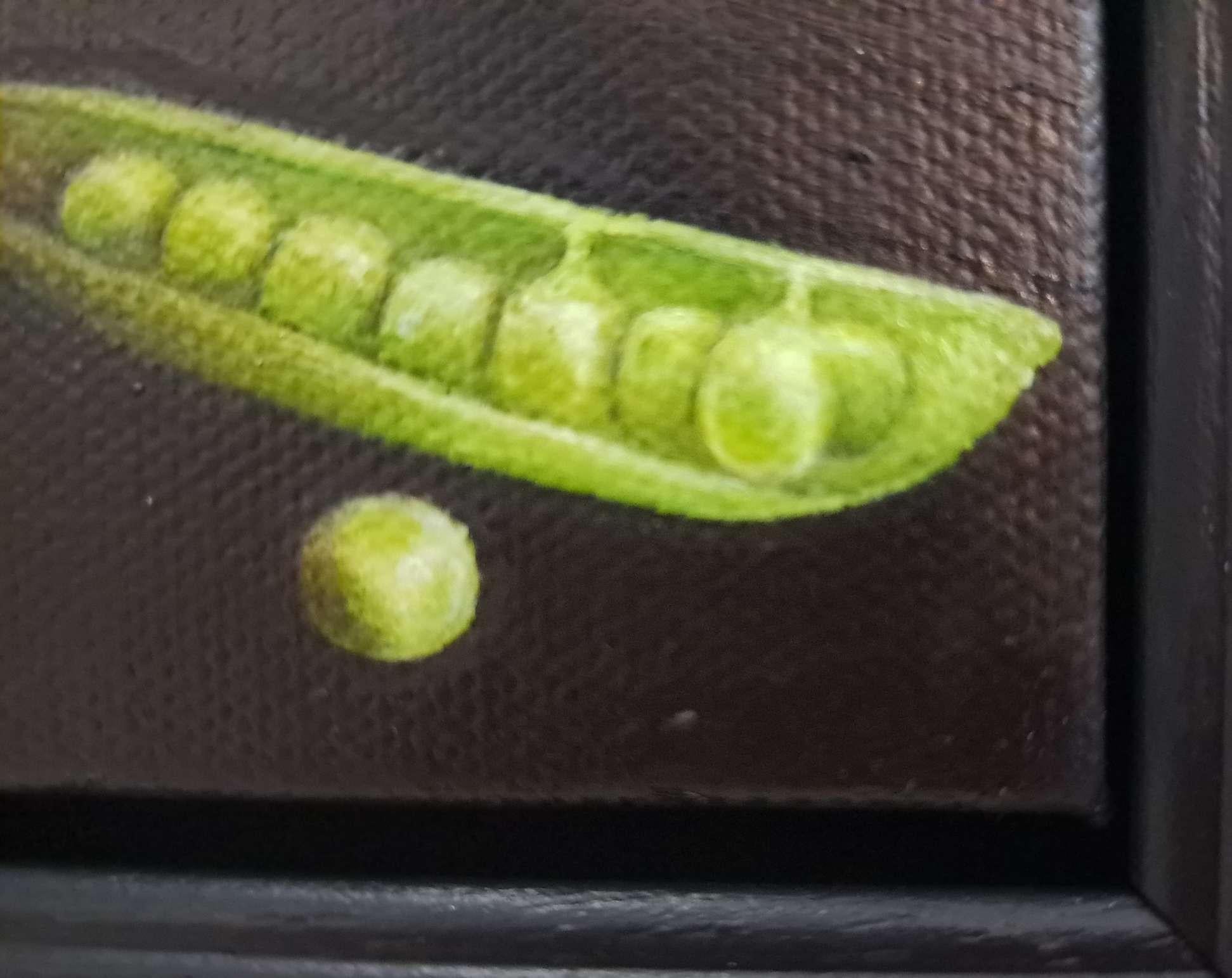 Díptico Col de Bolsillo y Guisantes de Bolsillo, Pintura Original, Verduras en venta 2