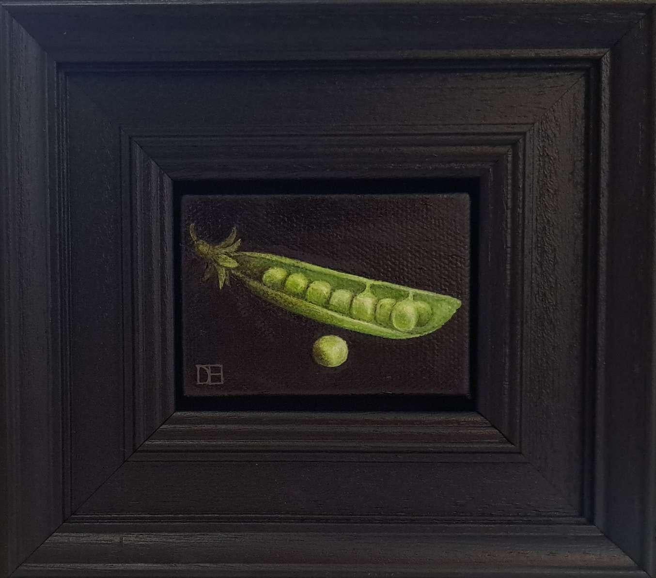 Díptico Col de Bolsillo y Guisantes de Bolsillo, Pintura Original, Verduras en venta 4