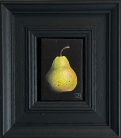 Pera cedrina tascabile - natura morta di frutta originale e realistica - arte contemporanea