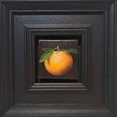 Pocket Clementine [2023], Baroque Still Life Painting, Food Art, Festive Fruit