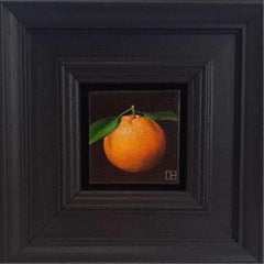 Pocket Clementine, Original Painting, Orange, Still Life, Affordable, Food Art 