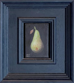 Pocket Conference Pear - original realism still life fruit - contemporary art
