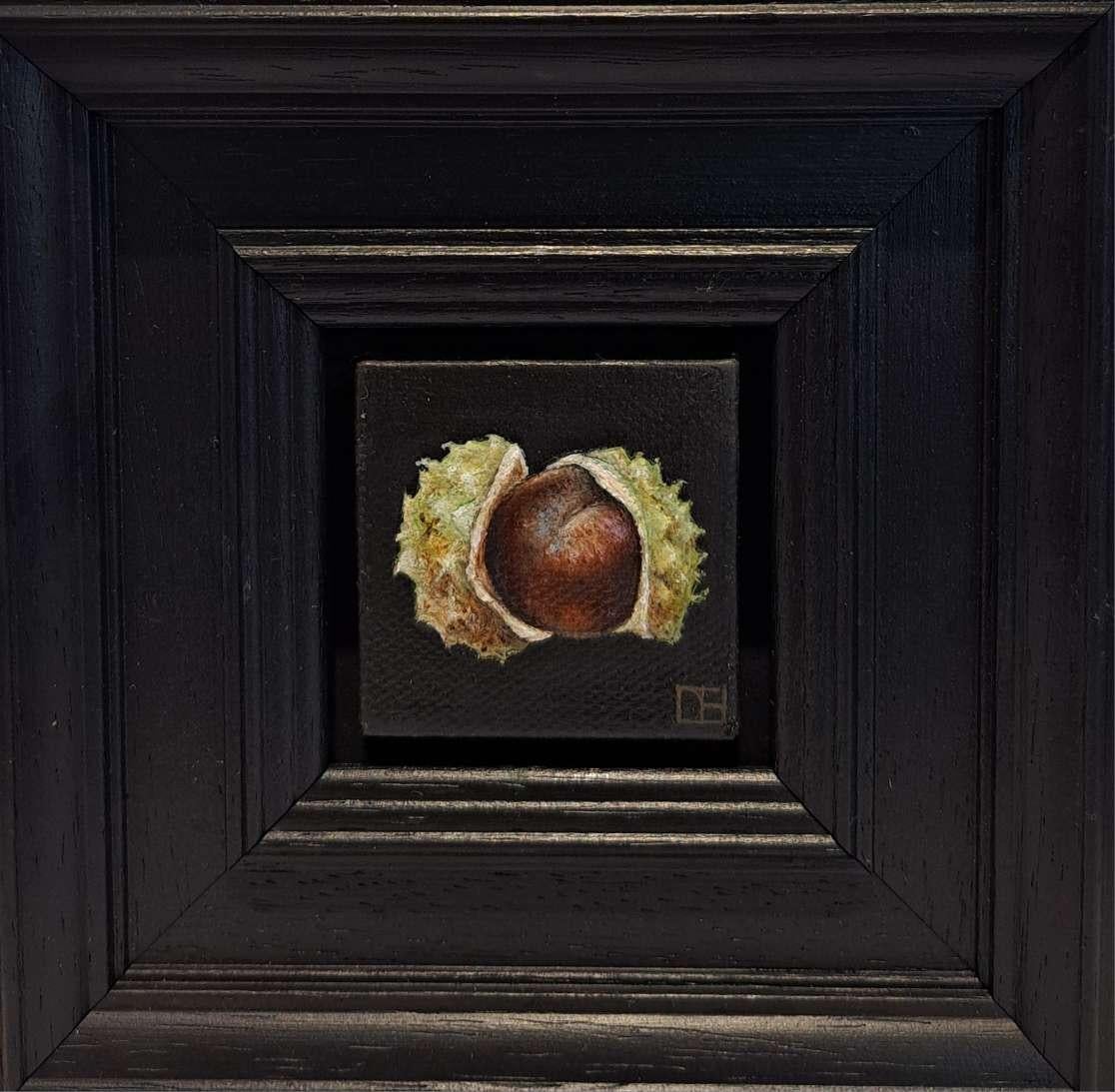 Dani Humberstone Interior Painting - Pocket Conker and Shell 2 c, Original Baroque Still Life Painting, Small