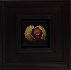 Pocket Conker y Shell 2 c, Pintura original, Realista, Arte otoñal