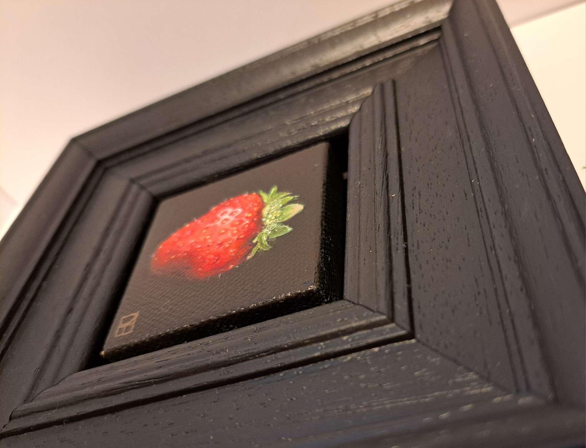 Pocket Crimson Strawberry 2 c, Original Painting, Fruit Art, Realism  For Sale 1