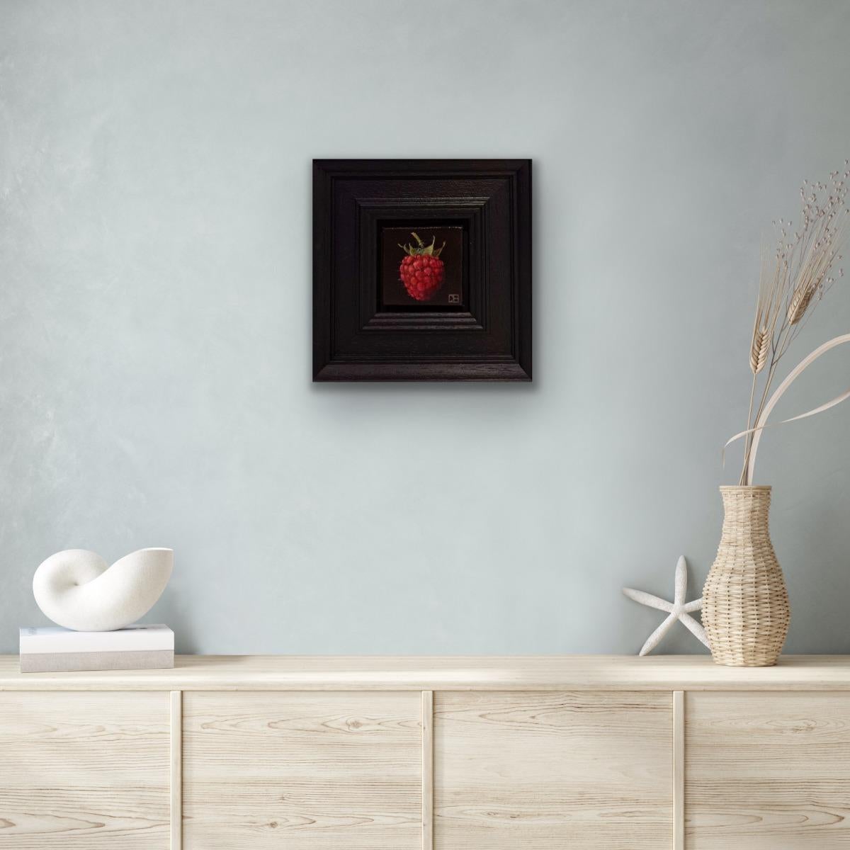 Pocket Crimson strawberry, Baroque Still Life Painting, Small Art, Fruit Art 3