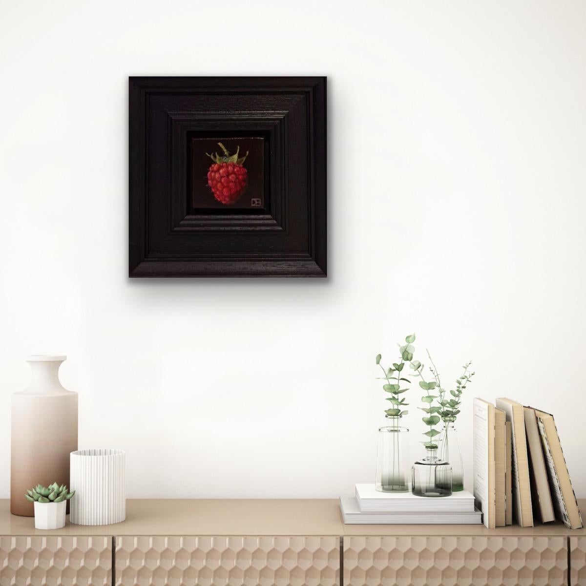 Pocket Crimson strawberry, Baroque Still Life Painting, Small Art, Fruit Art 4