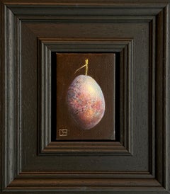 Pocket Damson - Original Realismus Stillleben Obst - zeitgenössische Kunst