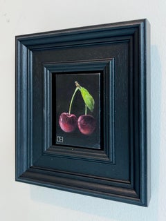 Ciliegie rosse tascabili - natura morta originale e realistica - arte contemporanea