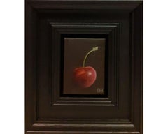 Pocket Dark Red Cherry, Dani Humberstone, Oil Painting, Renaissance Style Art