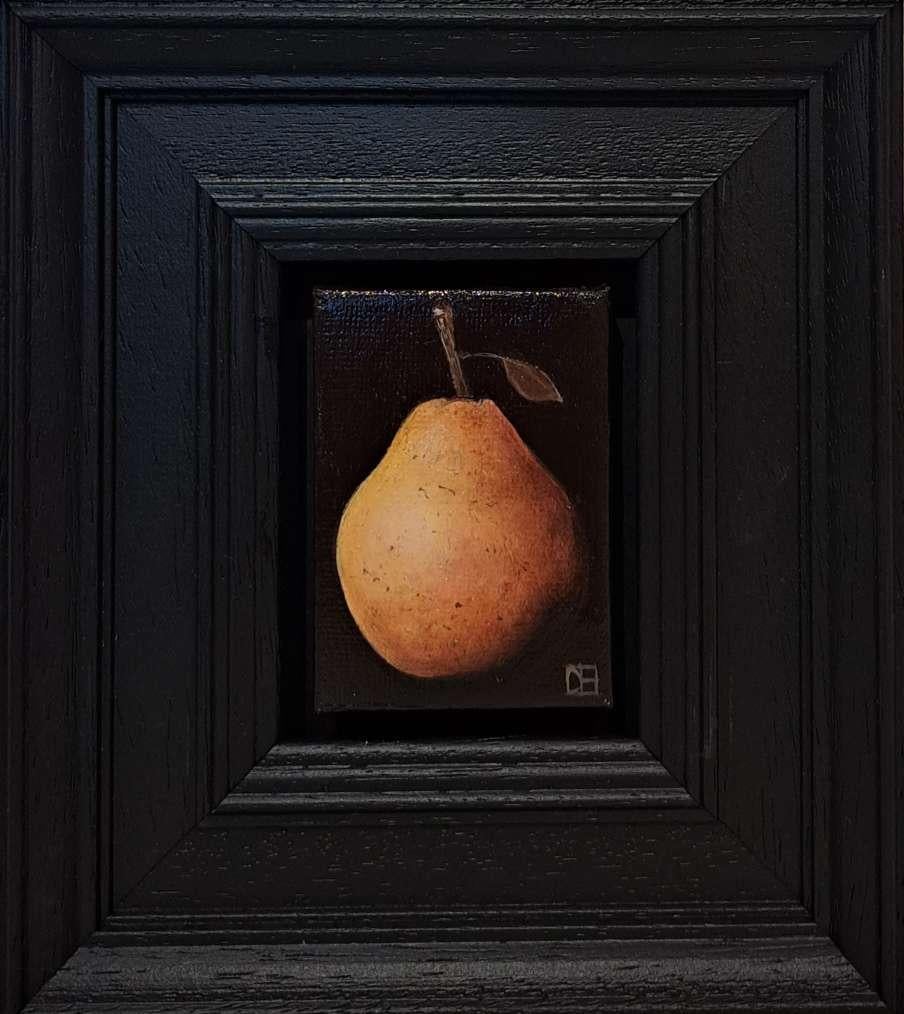 Dani Humberstone Still-Life Painting - Pocket Deep Blush Pear, Food Painting, Still Life Painting, Traditional Art