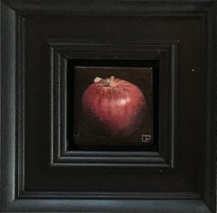 Pocket Deep Red Apple 2c, original painting, still-life