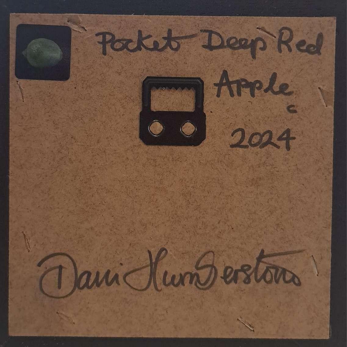 Pocket Deep Red Apple c, Pintura original, Realista, Arte otoñal 5