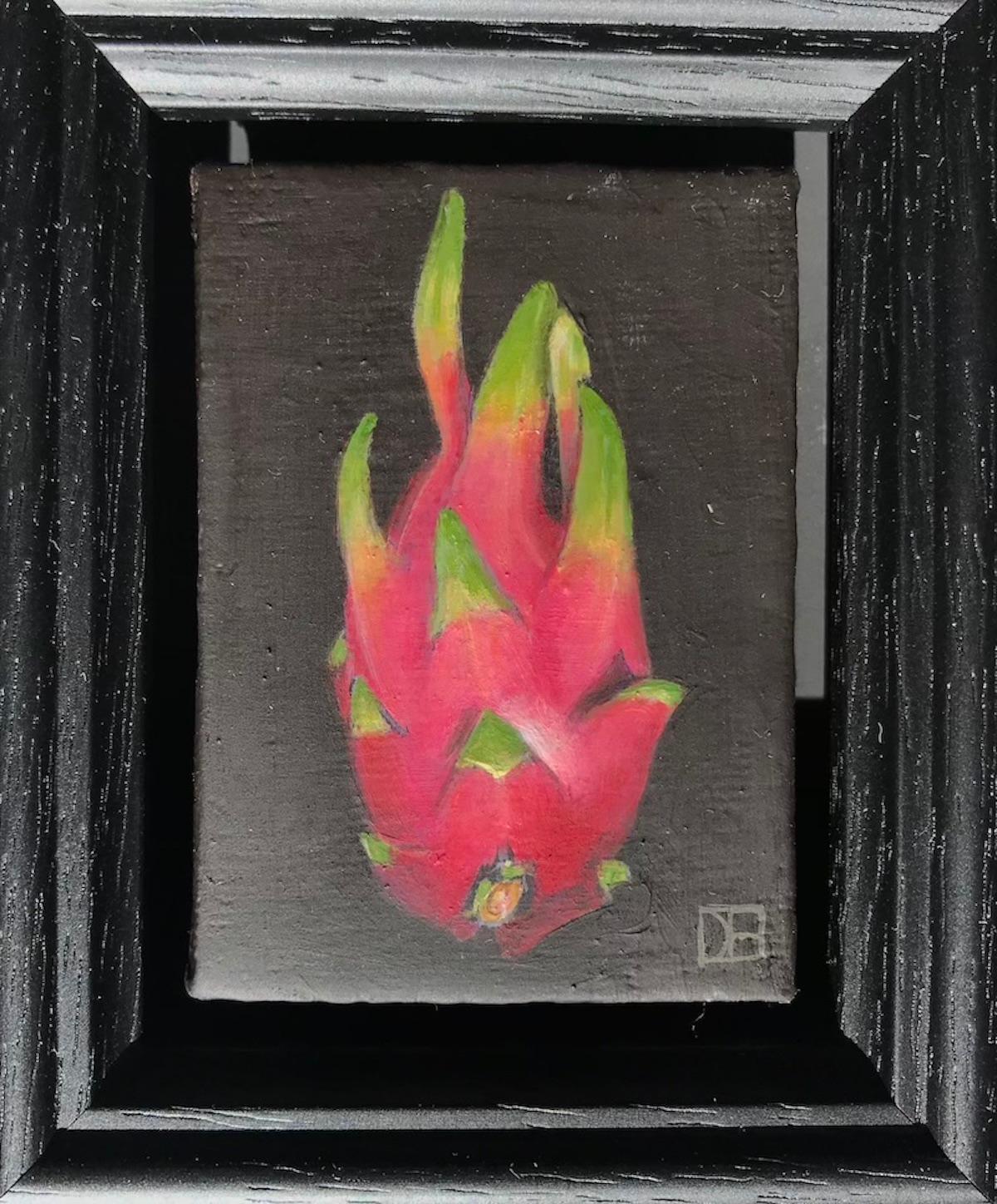 Pocket Dragon Fruit by Dani Humberstone [2022]

original
Oil paint on canvas
Image size: H:7 cm x W:5 cm
Complete Size of Unframed Work: H:7 cm x W:5 cm x D:1cm
Frame Size: H:18.5 cm x W:16.5 cm x D:3.5cm
Sold Framed
Please note that insitu images