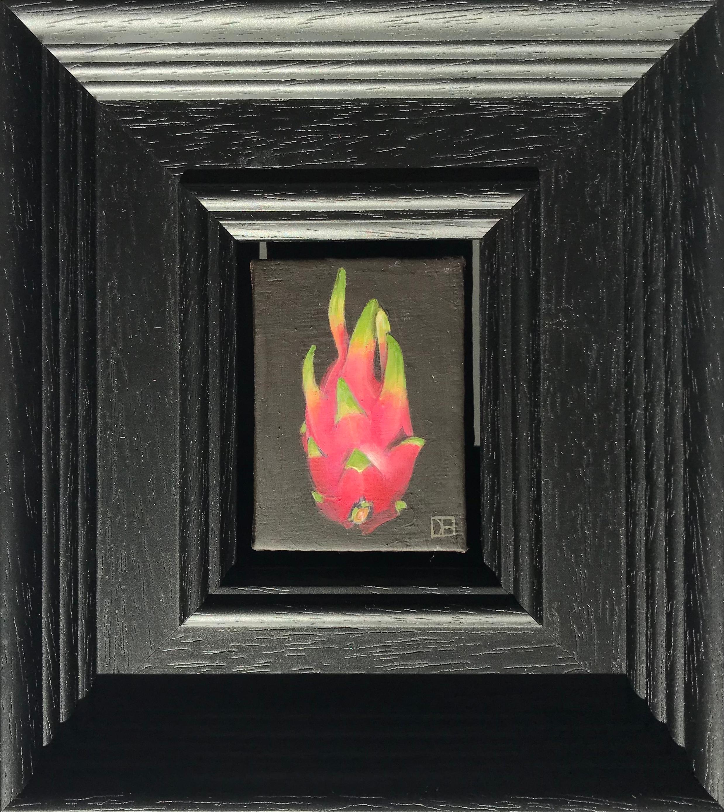 Pocket Dragon Fruit by Dani Humberstone [2022]

original
Oil paint on canvas
Image size: H:7 cm x W:5 cm
Complete Size of Unframed Work: H:7 cm x W:5 cm x D:1cm
Frame Size: H:18.5 cm x W:16.5 cm x D:3.5cm
Sold Framed
Please note that insitu images