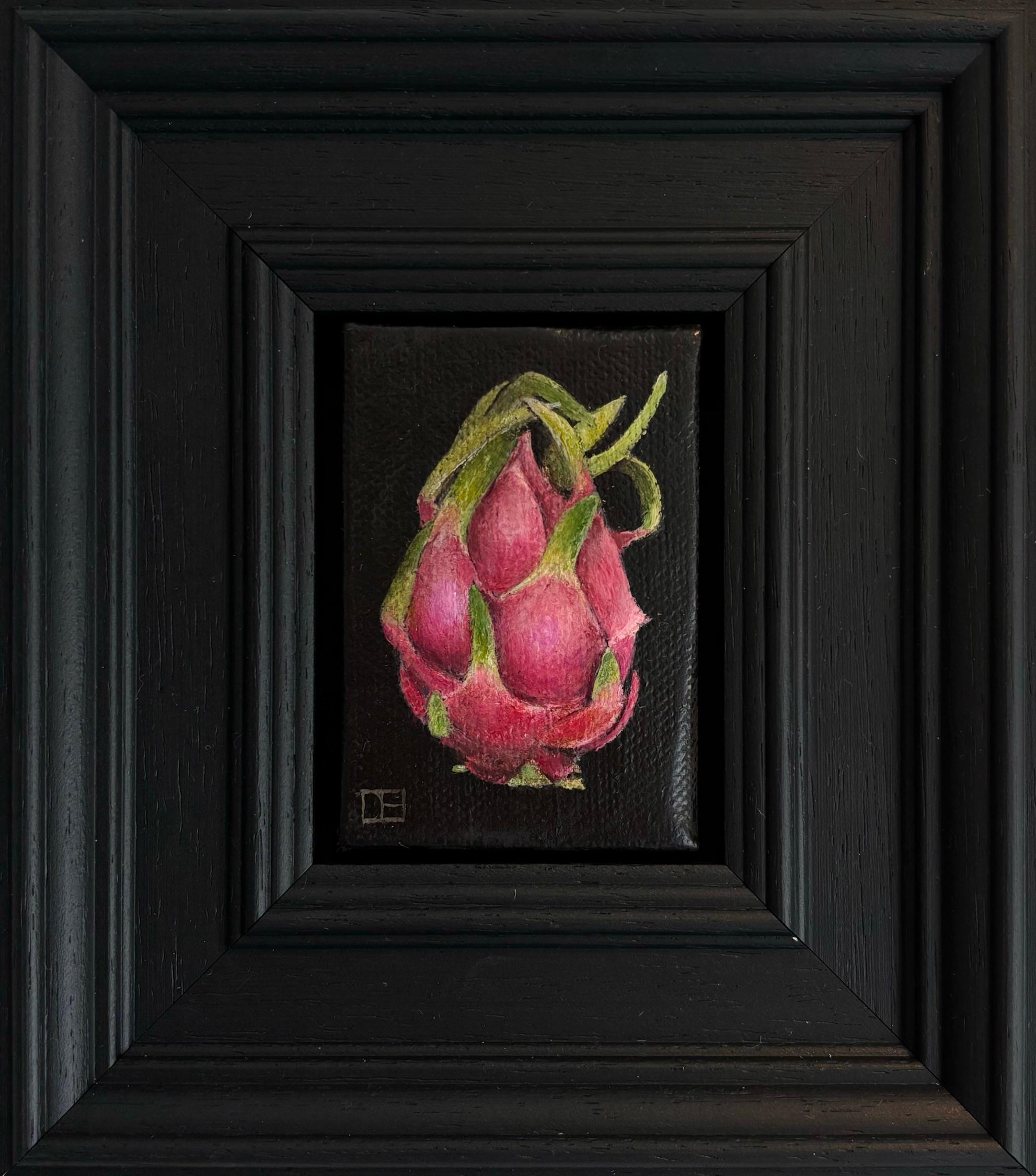 Dani Humberstone Still-Life Painting – Pocket Dragon Fruit - Original Realismus Stillleben Obst - zeitgenössische Kunst